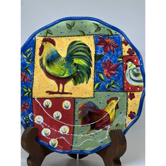 VTG Certified International 10.5 in. Round Serving Platter Country Collage by - Picture 3 of 5